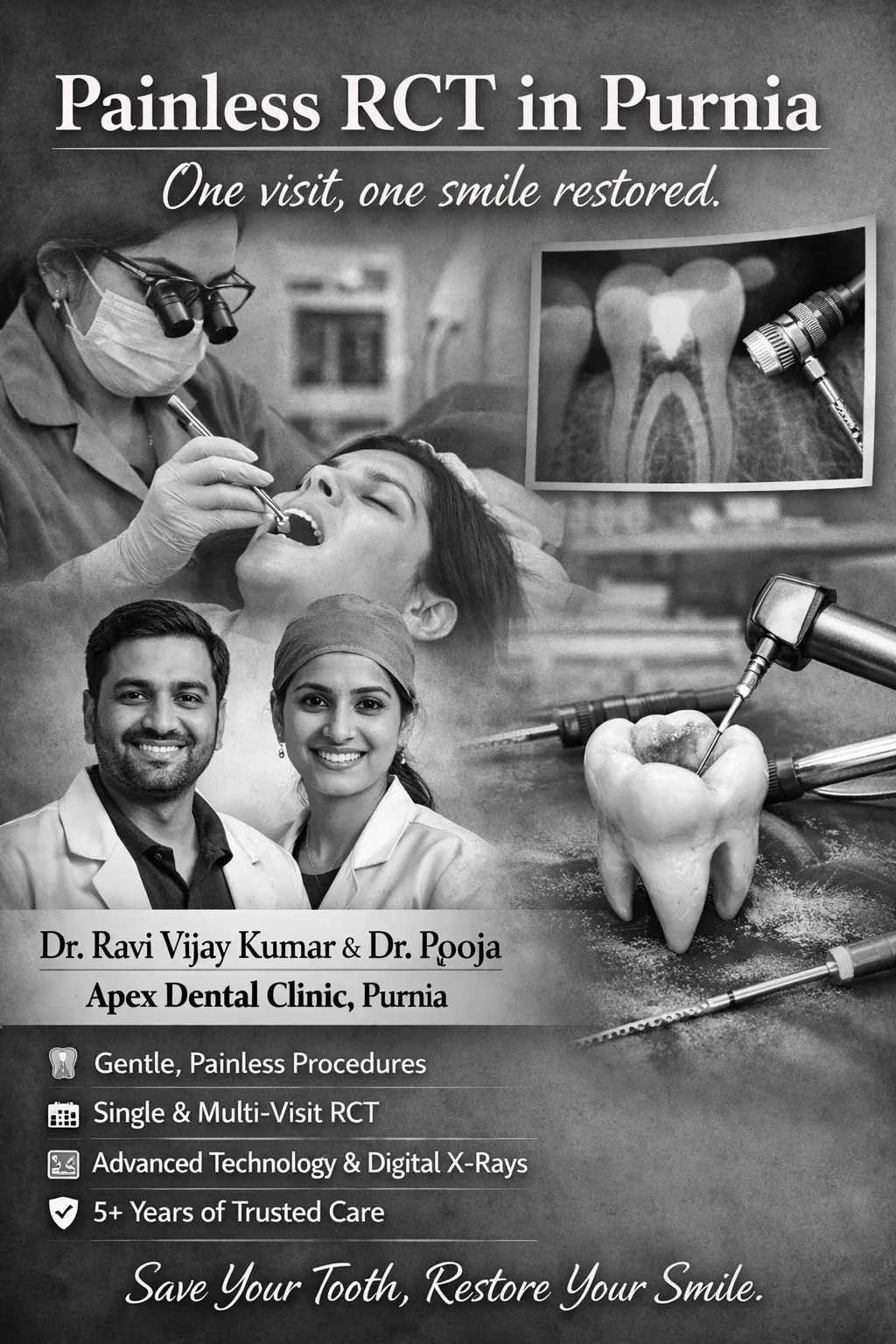 Experienced Endodontist Doctor Performing RCT